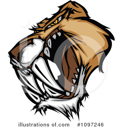 Royalty-Free (RF) Saber Tooth Clipart Illustration by Chromaco - Stock Sample #1097246