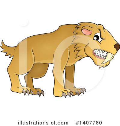Saber Tooth Clipart #1407780 by visekart