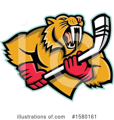 Royalty-Free (RF) Saber Toothed Cat Clipart Illustration by patrimonio - Stock Sample #1580161