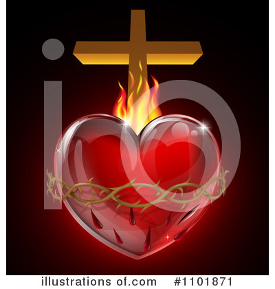 Sacred Heart Clipart #1101871 by AtStockIllustration