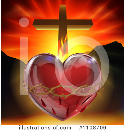 Royalty-Free (RF) Sacred Heart Clipart Illustration by AtStockIllustration - Stock Sample #1108706