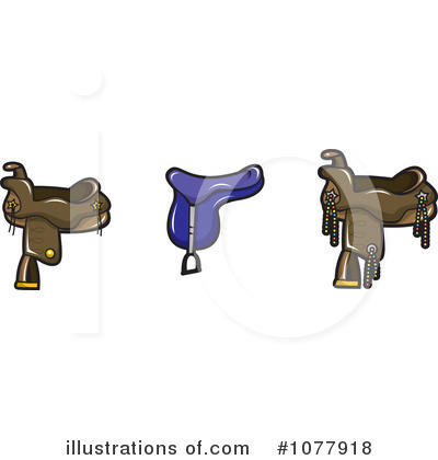 Royalty-Free (RF) Saddle Clipart Illustration by jtoons - Stock Sample #1077918