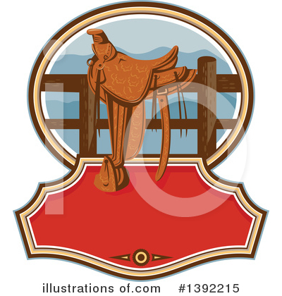 Royalty-Free (RF) Saddle Clipart Illustration by patrimonio - Stock Sample #1392215