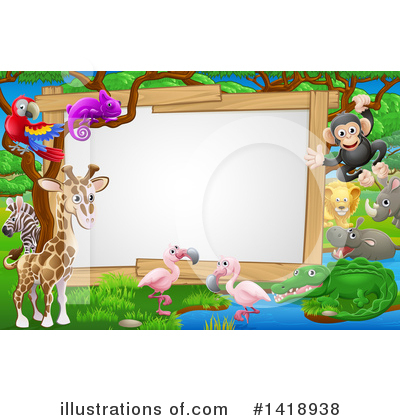 Hippo Clipart #1418938 by AtStockIllustration
