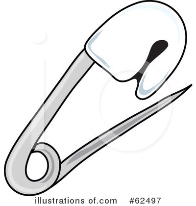 Royalty-Free (RF) Safety Pin Clipart Illustration by Pams Clipart - Stock Sample #62497