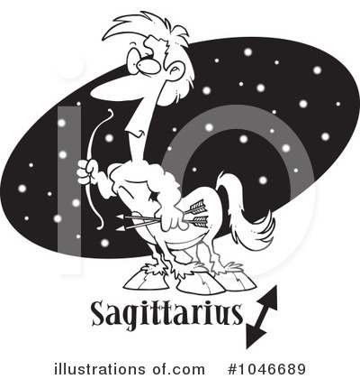 Royalty-Free (RF) Sagittarius Clipart Illustration by toonaday - Stock Sample #1046689