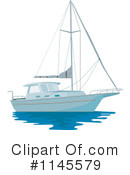 Sailboat Clipart #1145579 by patrimonio