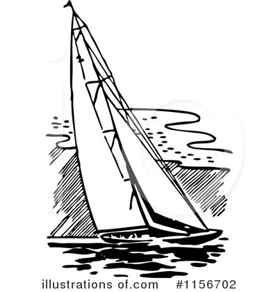 Royalty-Free (RF) Sailboat Clipart Illustration by BestVector - Stock Sample #1156702