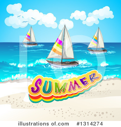 Royalty-Free (RF) Sailboat Clipart Illustration by merlinul - Stock Sample #1314274