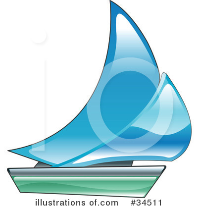 Royalty-Free (RF) Sailboat Clipart Illustration by AtStockIllustration - Stock Sample #34511