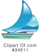 Sailboat Clipart #34511 by AtStockIllustration