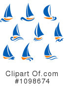 Sailboats Clipart #1098674 by Vector Tradition SM
