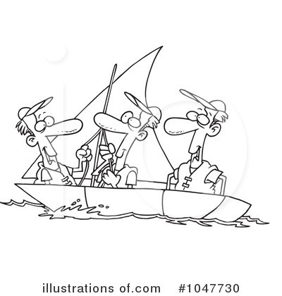 Royalty-Free (RF) Sailing Clipart Illustration by toonaday - Stock Sample #1047730