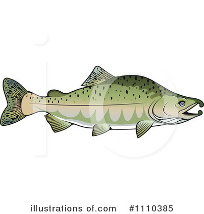 Salmon Clipart #1110385 by Vector Tradition SM