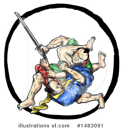 Royalty-Free (RF) Samurai Clipart Illustration by patrimonio - Stock Sample #1483091