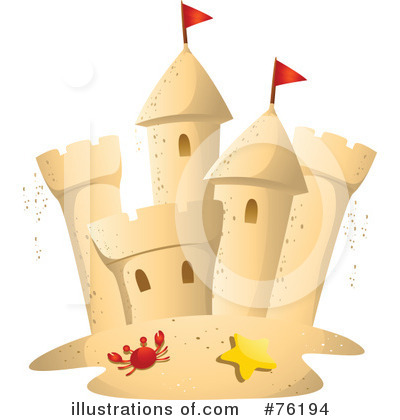 Royalty-Free (RF) Sand Castle Clipart Illustration by BNP Design Studio - Stock Sample #76194