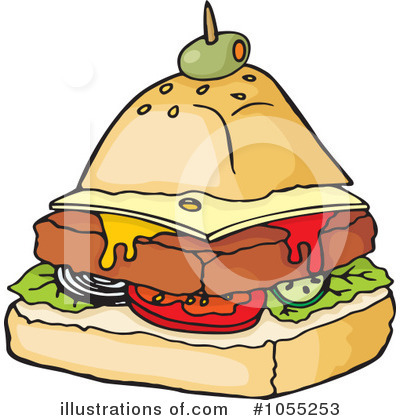 Royalty-Free (RF) Sandwich Clipart Illustration by Any Vector - Stock Sample #1055253