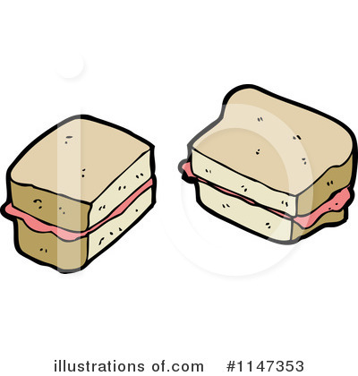 Royalty-Free (RF) Sandwich Clipart Illustration by lineartestpilot - Stock Sample #1147353