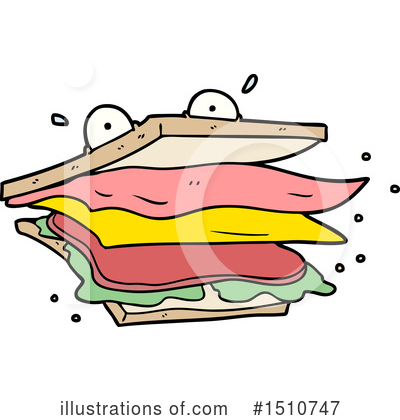 Royalty-Free (RF) Sandwich Clipart Illustration by lineartestpilot - Stock Sample #1510747