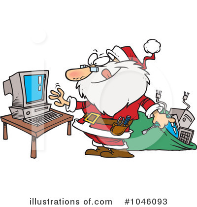 Royalty-Free (RF) Santa Clipart Illustration by toonaday - Stock Sample #1046093