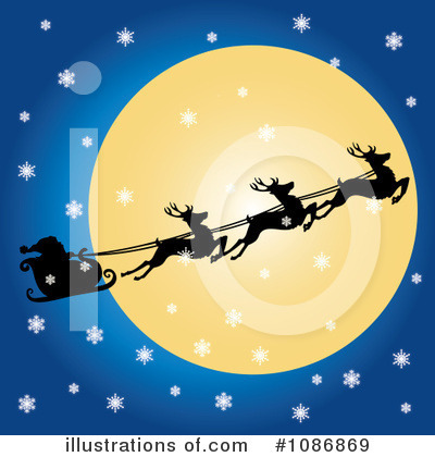 Santas Sleigh Clipart #1086869 by Pams Clipart
