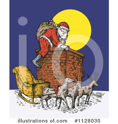 Royalty-Free (RF) Santa Clipart Illustration by patrimonio - Stock Sample #1128030