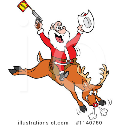 Royalty-Free (RF) Santa Clipart Illustration by LaffToon - Stock Sample #1140760