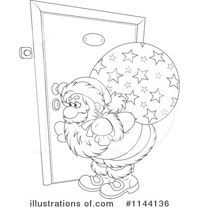 Royalty-Free (RF) Santa Clipart Illustration by Alex Bannykh - Stock Sample #1144136