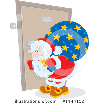 Royalty-Free (RF) Santa Clipart Illustration by Alex Bannykh - Stock Sample #1144152