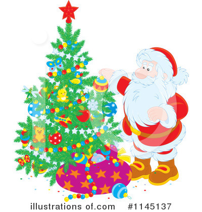 Royalty-Free (RF) Santa Clipart Illustration by Alex Bannykh - Stock Sample #1145137