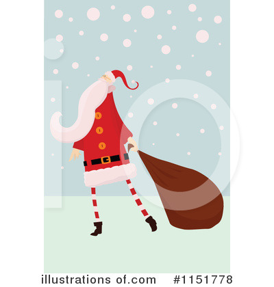 Santas Sack Clipart #1151778 by lineartestpilot