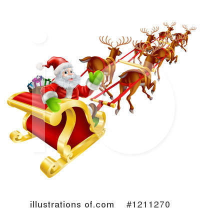 Royalty-Free (RF) Santa Clipart Illustration by AtStockIllustration - Stock Sample #1211270