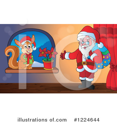 Royalty-Free (RF) Santa Clipart Illustration by visekart - Stock Sample #1224644