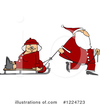 Royalty-Free (RF) Santa Clipart Illustration by djart - Stock Sample #1224723