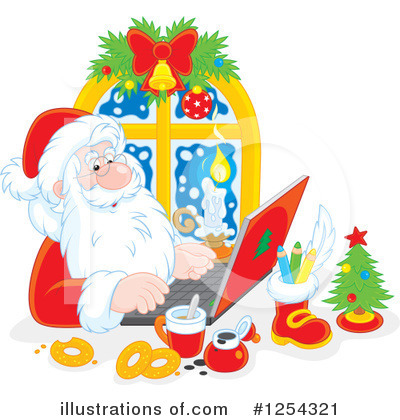 Royalty-Free (RF) Santa Clipart Illustration by Alex Bannykh - Stock Sample #1254321