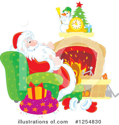 Royalty-Free (RF) Santa Clipart Illustration by Alex Bannykh - Stock Sample #1254830