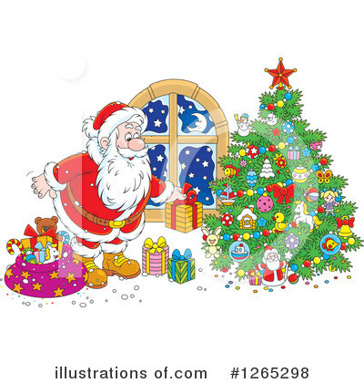 Royalty-Free (RF) Santa Clipart Illustration by Alex Bannykh - Stock Sample #1265298