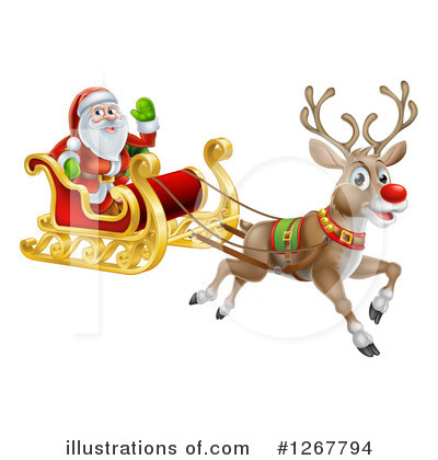 Santa Clipart #1267794 by AtStockIllustration