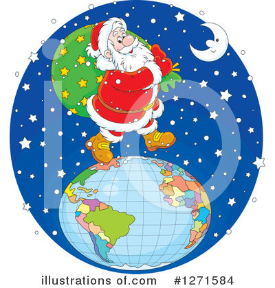 Royalty-Free (RF) Santa Clipart Illustration by Alex Bannykh - Stock Sample #1271584