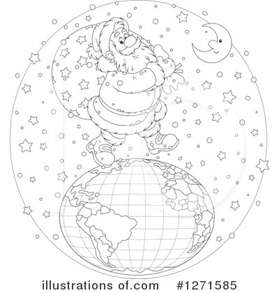 Royalty-Free (RF) Santa Clipart Illustration by Alex Bannykh - Stock Sample #1271585