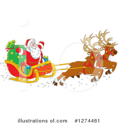 Royalty-Free (RF) Santa Clipart Illustration by Alex Bannykh - Stock Sample #1274461