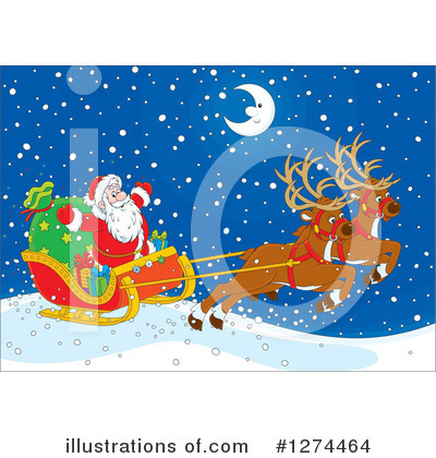 Royalty-Free (RF) Santa Clipart Illustration by Alex Bannykh - Stock Sample #1274464