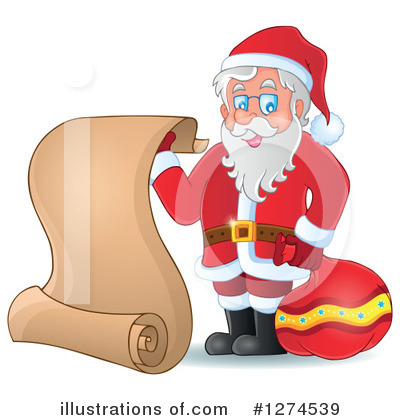 Royalty-Free (RF) Santa Clipart Illustration by visekart - Stock Sample #1274539