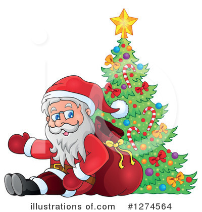 Royalty-Free (RF) Santa Clipart Illustration by visekart - Stock Sample #1274564