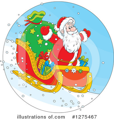 Royalty-Free (RF) Santa Clipart Illustration by Alex Bannykh - Stock Sample #1275467