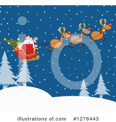 Royalty-Free (RF) Santa Clipart Illustration by Hit Toon - Stock Sample #1276443