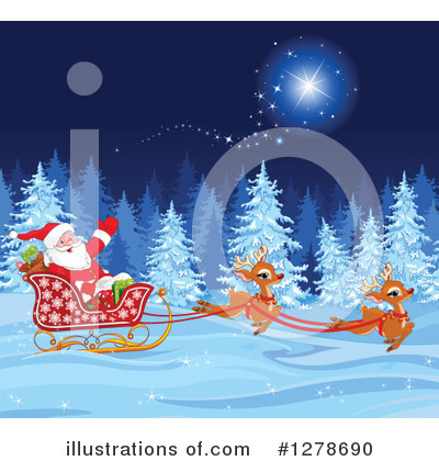 Royalty-Free (RF) Santa Clipart Illustration by Pushkin - Stock Sample #1278690