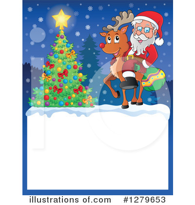 Royalty-Free (RF) Santa Clipart Illustration by visekart - Stock Sample #1279653