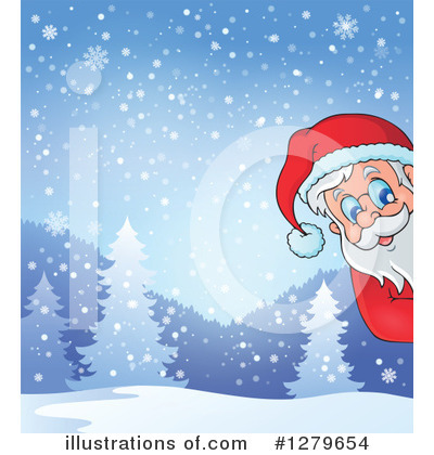 Royalty-Free (RF) Santa Clipart Illustration by visekart - Stock Sample #1279654