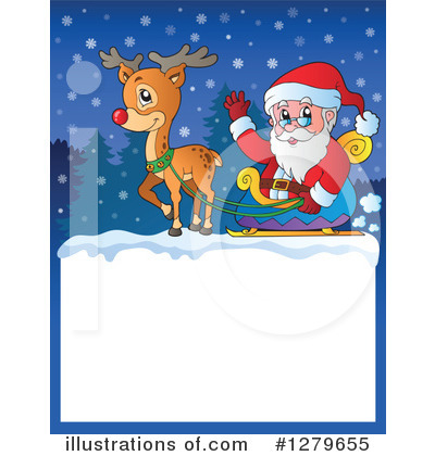Royalty-Free (RF) Santa Clipart Illustration by visekart - Stock Sample #1279655